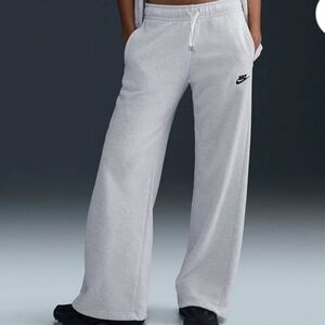 Nike Club Fleece Midrise Wide-leg Pants NWT